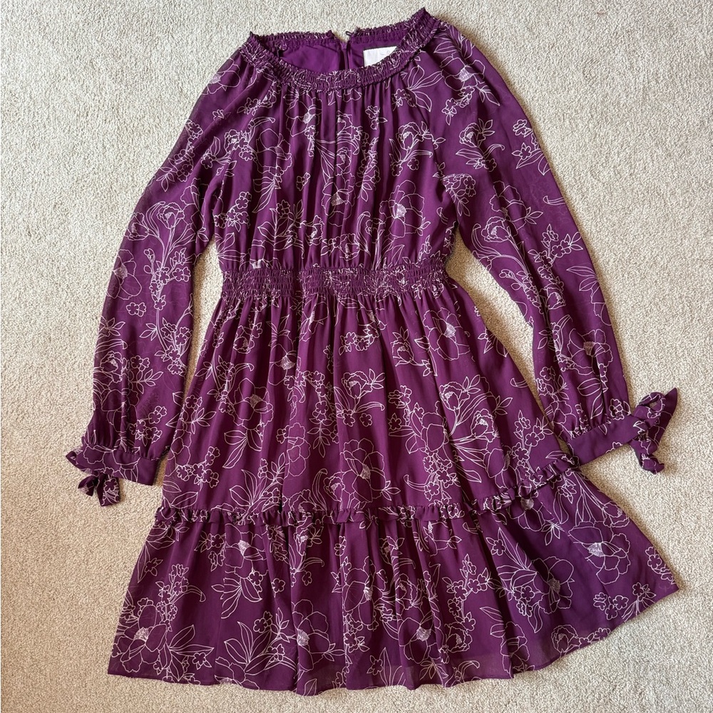 Gal Meets Glam Dress in Purple Floral